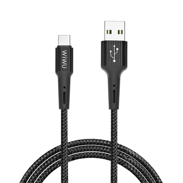 wiwu g20 gear charging sync cable type c 2 4a 1 2m black - SW1hZ2U6ODAxNjM=