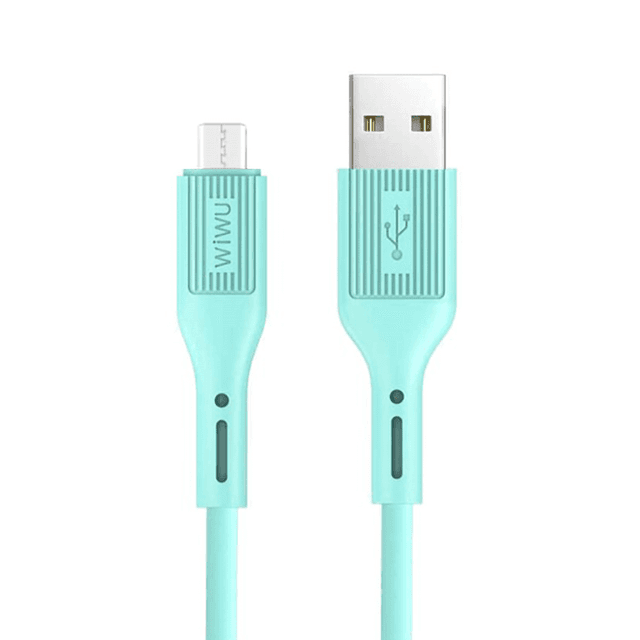 كيبل WIWU G40 VIVID CABLE USB-MICRO 2.4A 1.2M - BLUE - SW1hZ2U6ODAxNjk=