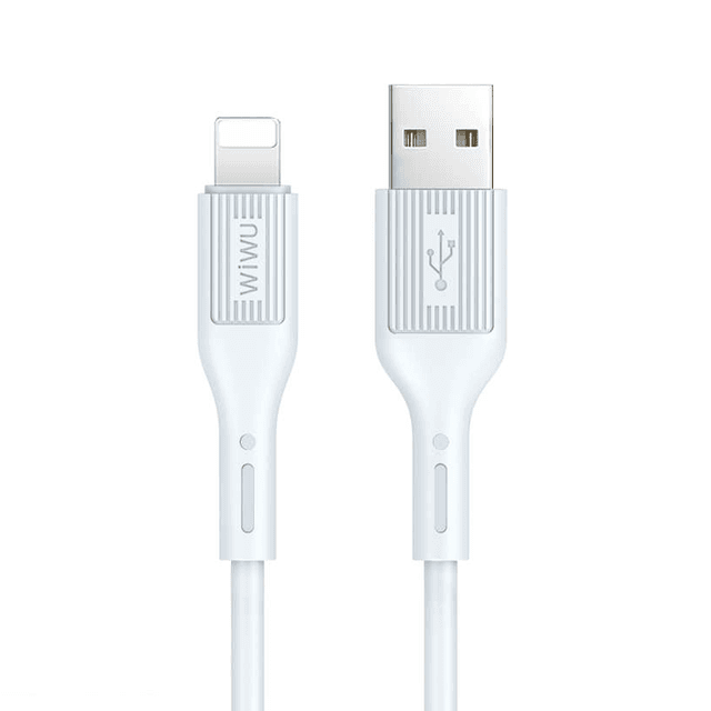 كيبل WIWU G60 VIVID CABLE USB-LIGHTNING 2.4A 1.2M - WHITE - SW1hZ2U6ODAxODM=