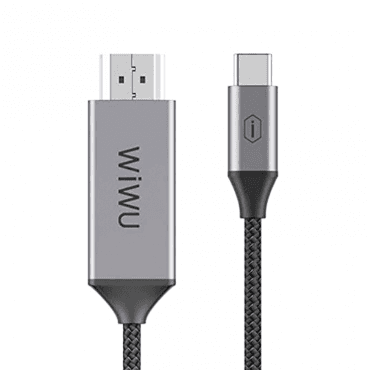 كيبل تايب سي إتش دي إم أي WIWU X9 TYPE-C TO HDMI COAXIAL CABLE 2M- SPACE GRAY