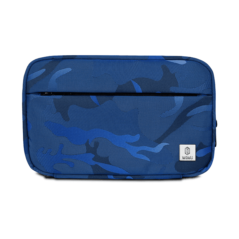 محفظة اليد المحمولة WIWU CAMOUFLAGE TRAVEL POUCH (22.5*14.5*5CM) - BLUE