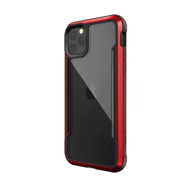 كفر X-Doria - Defense Shield Back Case for iPhone 11 Pro Max - شفاف / أحمر - SW1hZ2U6NjI1MTQ=
