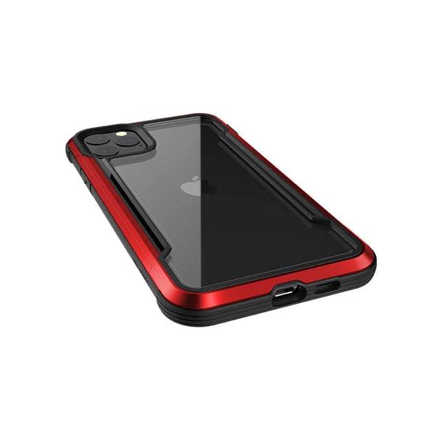 كفر X-Doria - Defense Shield Back Case for iPhone 11 Pro Max - شفاف / أحمر - SW1hZ2U6NjI1MTU=