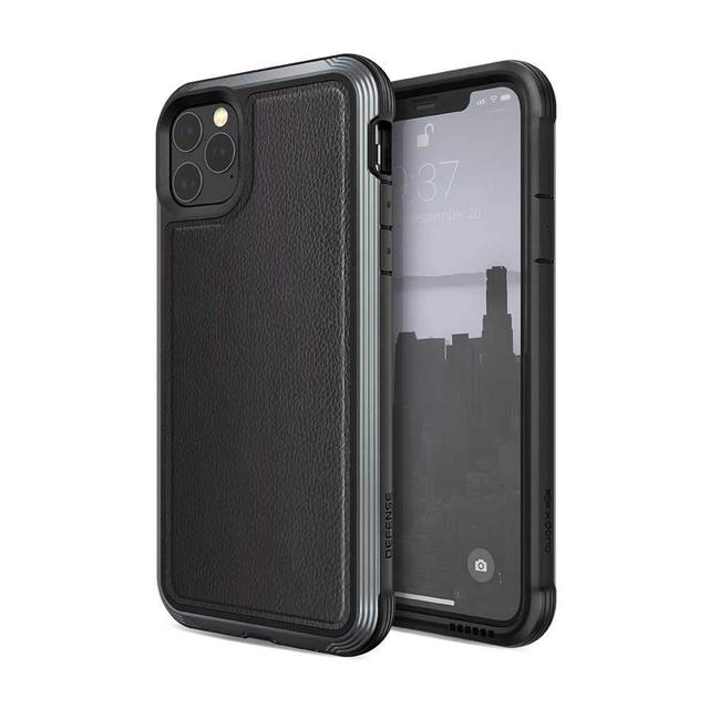 كفر X-Doria Defense Lux Back Case for iPhone 11 Pro Max - Black Leather - SW1hZ2U6Nzg0MTI=