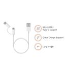Xiaomi mi 2 in 1 usb cable micro usb to type c 30cm white - SW1hZ2U6NTIzNTY=