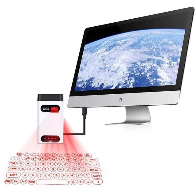 Xiaomi bluetooth virtual laser keyboard wireless projection for computer phone pad laptop with mouse function keyboard mouse power bank 3 in 2 - SW1hZ2U6NzczMjQ=