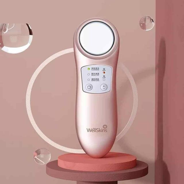 xiaomi wellskins ion cleaning beauty instrument professional ultrasonic facial skin scrubber ion care device beauty instrument pink - SW1hZ2U6Nzc1MjU=