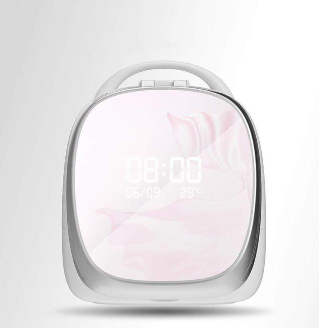 Xiaomi elfa magic box led light makeup organizer hd mirror cosmetic storage box protable creative beauty box detachable desktop organizer dropshipping showing date time temparature - SW1hZ2U6Nzc1NjU=