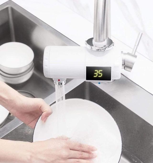 xiaomi youpin xiaoda instant heating faucet kitchen electric water heater 30 50 temperature cold warm adjustable faucet - SW1hZ2U6NzkwNDA=