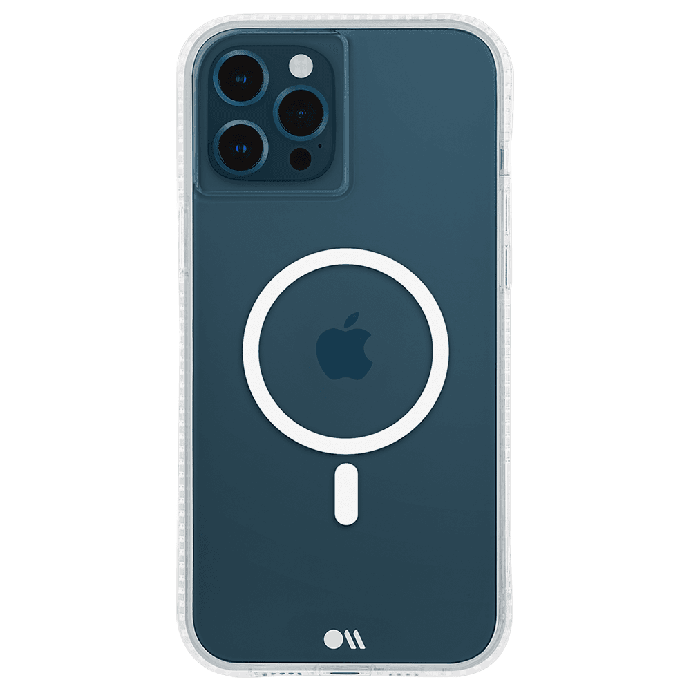 كفر شفاف Case-mate Tough Clear Plus w/ MagSafe Case for Apple iPhone 12 Pro Max, Built-in magnets for MagSafe charger & accessories, 15-Ft Drop Protection w/ Micropel Antimicrobial Layer