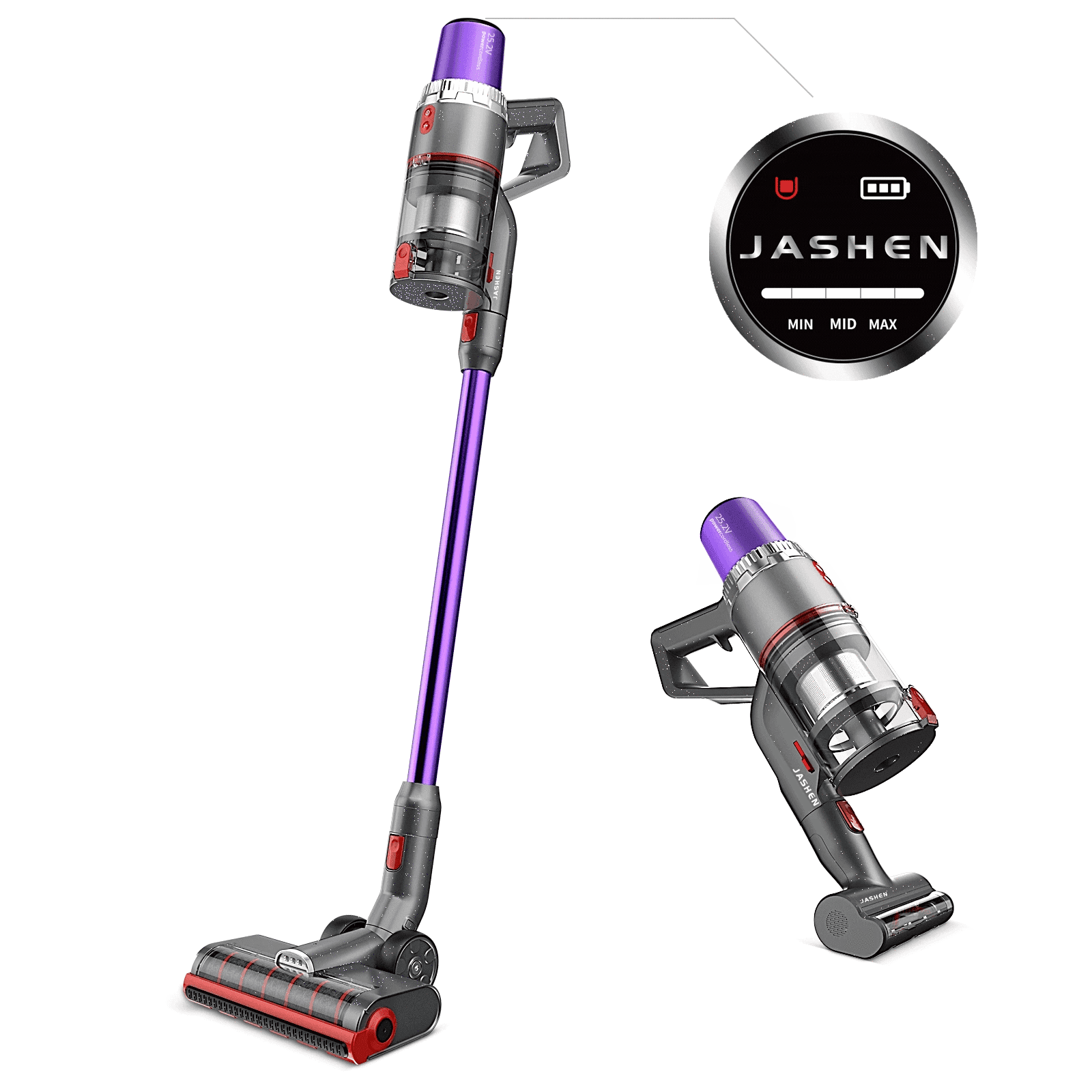 مكنسة  V16 Cordless Stick Vacuum Cleaner 350W - Jashen - cG9zdDo4NzIzNQ==