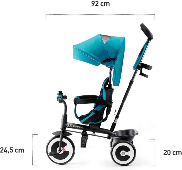kinderkraft tricycle aston turquoise - SW1hZ2U6ODUzMTQ=