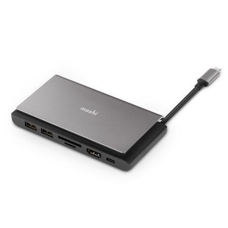 الهاب 7 في واحد Moshi Symbus Mini 7-in-1 Portable USB-C HUB including HDMI 2.0, USB PD 3.0, USB 3.1 Gen 1, SD/SDHC/SDXC, and Gigabit Ethernet