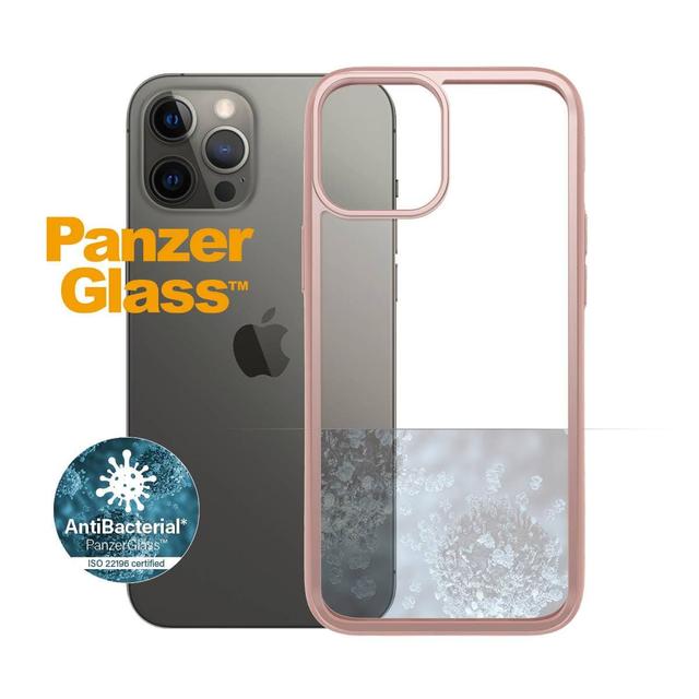 panzerglass iphone 12 pro max clearcase drop protection treated w antimicrobial anti scratch anti ageing discoloration screen protector friendly supports wireless charging rose gold - SW1hZ2U6ODczODg=