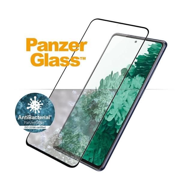 حامي الشاشة بإطار أسود PanzerGlass Like A Pro Samsung Galaxy S21 Screen Protector - Finger Print Enabled, Edge to Edge Fit w/ AntiMicrobial Surface Protection, Case Friendly & Easy Install - SW1hZ2U6ODUyNDY=