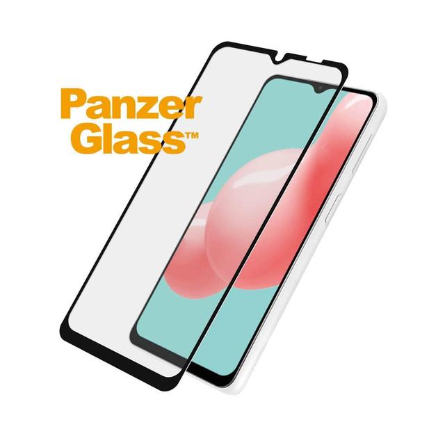 حامي الشاشة بإطار أسود PanzerGlass Samsung Galaxy A32 5G Screen Protector - Edge to Edge Fit Tempered Glass w/ AntiMicrobial Surface Protection, Case Friendly & Easy Install - SW1hZ2U6ODUyNTI=