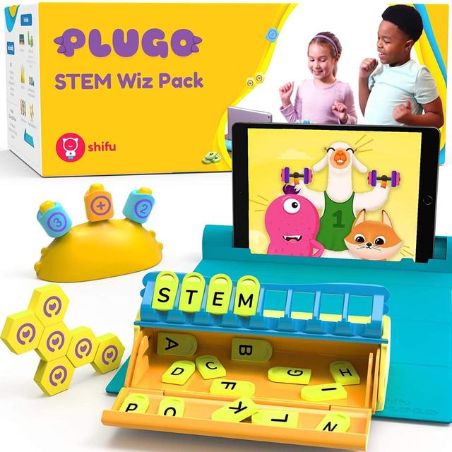 playshifu Shifu Plugo STEM Wiz Pack - Count & Link Kits | Math, Puzzles & Games | Ages 4-10 Years STEM Toys | Educational Gift for Kids (App Based) - SW1hZ2U6ODczMjI=