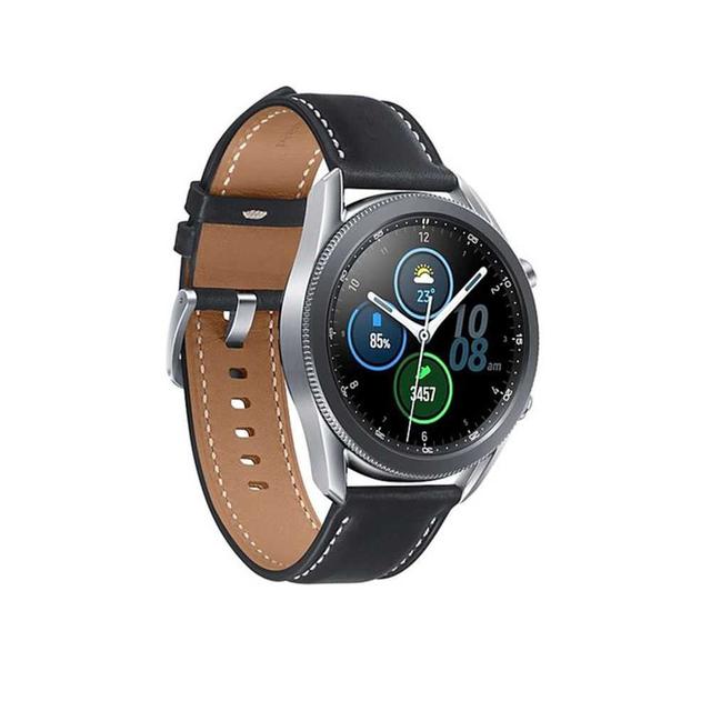 ساعة سامسونج الذكية Samsung Galaxy Watch 3 45mm - Mystic Silver - SW1hZ2U6MTAxNTM1