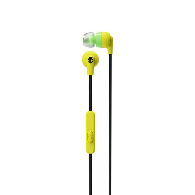 سماعة Skullcandy Inkd+ In-Ear Headphones with Mic - Electric Yellow - SW1hZ2U6MTAxNjA4