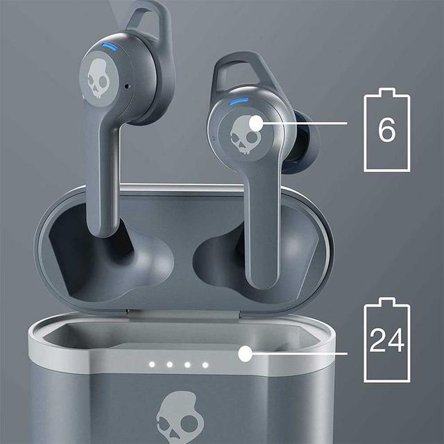 Skullcandy Indy Evo True Wireless In-Ear Earphones - Chill Grey - SW1hZ2U6MTAxNjM4