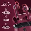 سماعة لاسلكية -Skullcandy Indy Evo True Wireless In-Ear Earphones - Deep Red - SW1hZ2U6MTAxNjIy