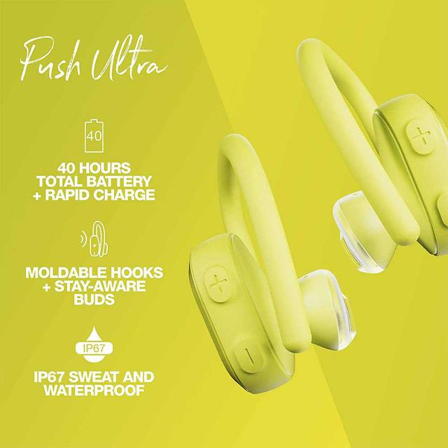 سماعة لاسلكية -Skullcandy Push Ulta True Wireless In-Ear Earphones - Electric Yellow - SW1hZ2U6MTAxNTk5