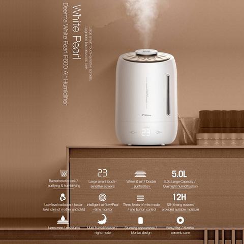 Xiaomi Deerma F600 Mute Ultrasonic Air Humidifier Aromatherapy Oil Diffuser Humidifier 5L Intelligent Constant Humidity For Home Office - SW1hZ2U6OTAyNDM=