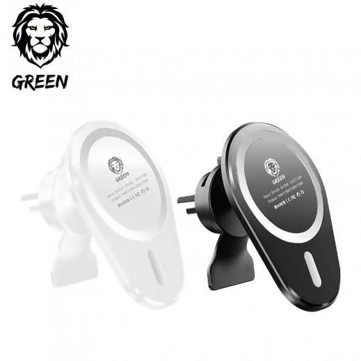 Green Lion Green Wireless Magnetic Car Charger / Mount 15W ( Air Vent + Stick-on-Holder ) - SW1hZ2U6OTIwNzM=