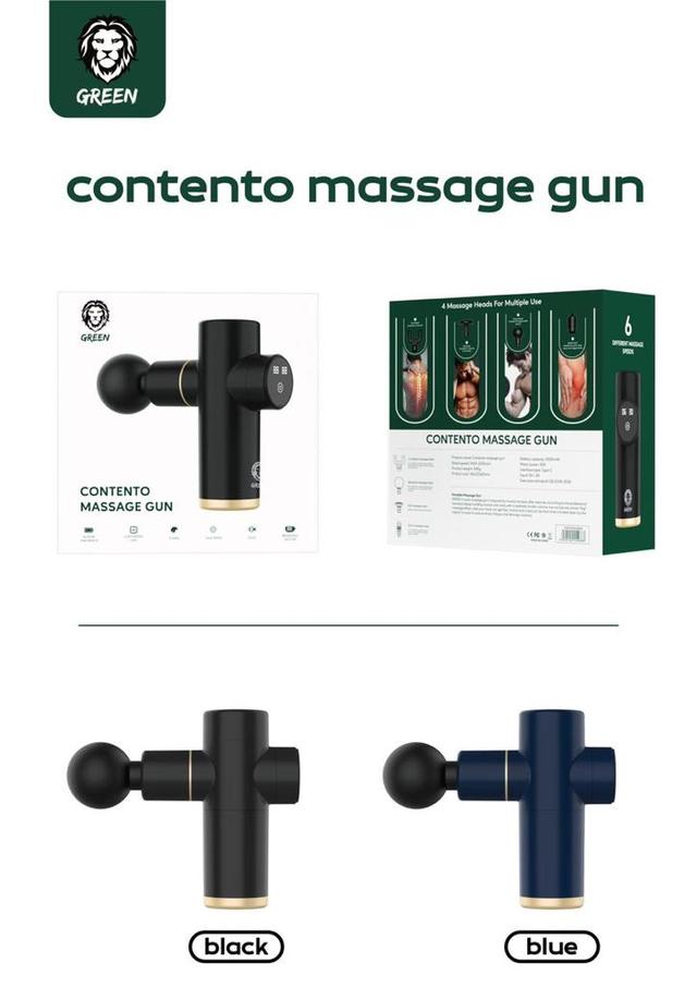Green Lion Green Contento Portable Massage Gun 2500mAh - SW1hZ2U6MTA3NzQ4