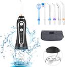 Water Flosser 5 modes 300ml USB Recharging Portable Oral Irrigator for Teeth, Braces, Rechargeable & IPX7 Waterproof with Travel Bag, 2500 mAH battery - SW1hZ2U6MTE1ODA1