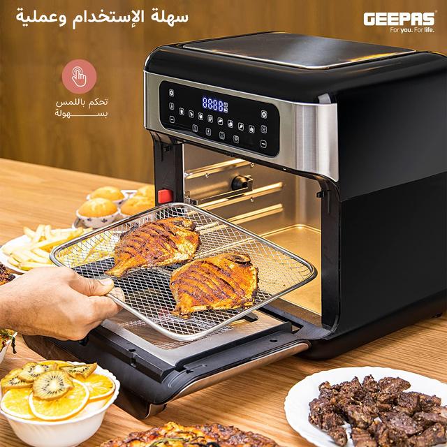 Geepas Compact Powerful 1500W 9 In 1 Air Fryer Oven with 10L Capacity & 9 Preset Functions GAF37518 - SW1hZ2U6MzI5NDUw