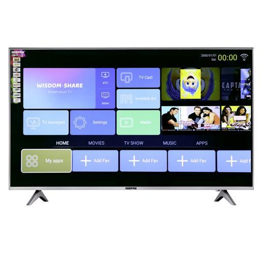 Geepas GLED4328SXHD 43" Android Smart LED TV - Slim Led, 3.5mm, USB Ports - Wi-Fi, Android 8.0 with E-Share & Mirror Cast - YouTube, Netflix, Amazon Prime - SW1hZ2U6NjI0MDg5