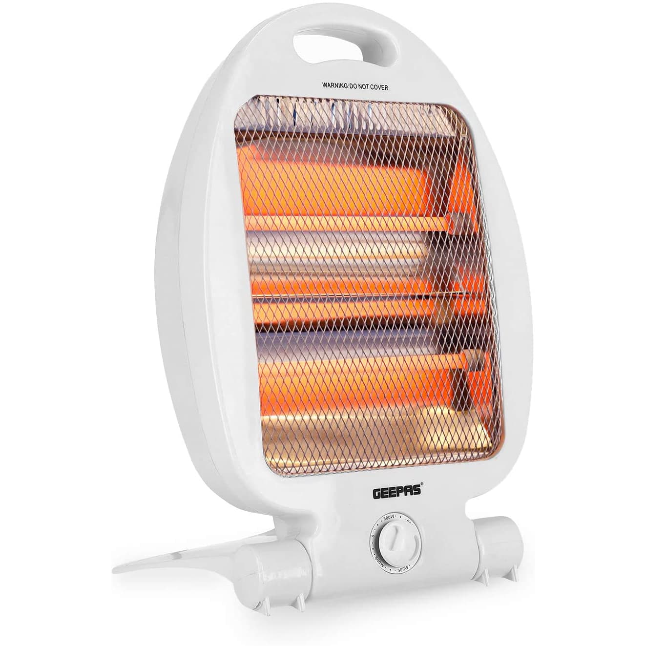 Geepas GQH9105 Quartz Heater - Electric Heater with 2 Heat Settings 600W/800W, Ideal for Home, Office, Caravans, Hotels & Garages - 2 Year Warranty
