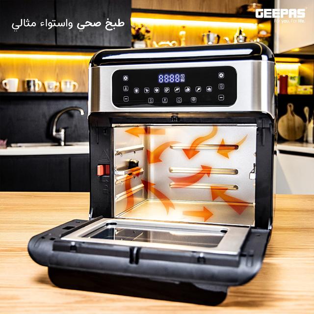 Geepas Compact Powerful 1500W 9 In 1 Air Fryer Oven with 10L Capacity & 9 Preset Functions GAF37518 - SW1hZ2U6MzI5NDQ2