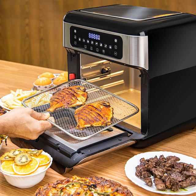 Geepas Compact Powerful 1500W 9 In 1 Air Fryer Oven with 10L Capacity & 9 Preset Functions GAF37518 - SW1hZ2U6MTUzNjA3