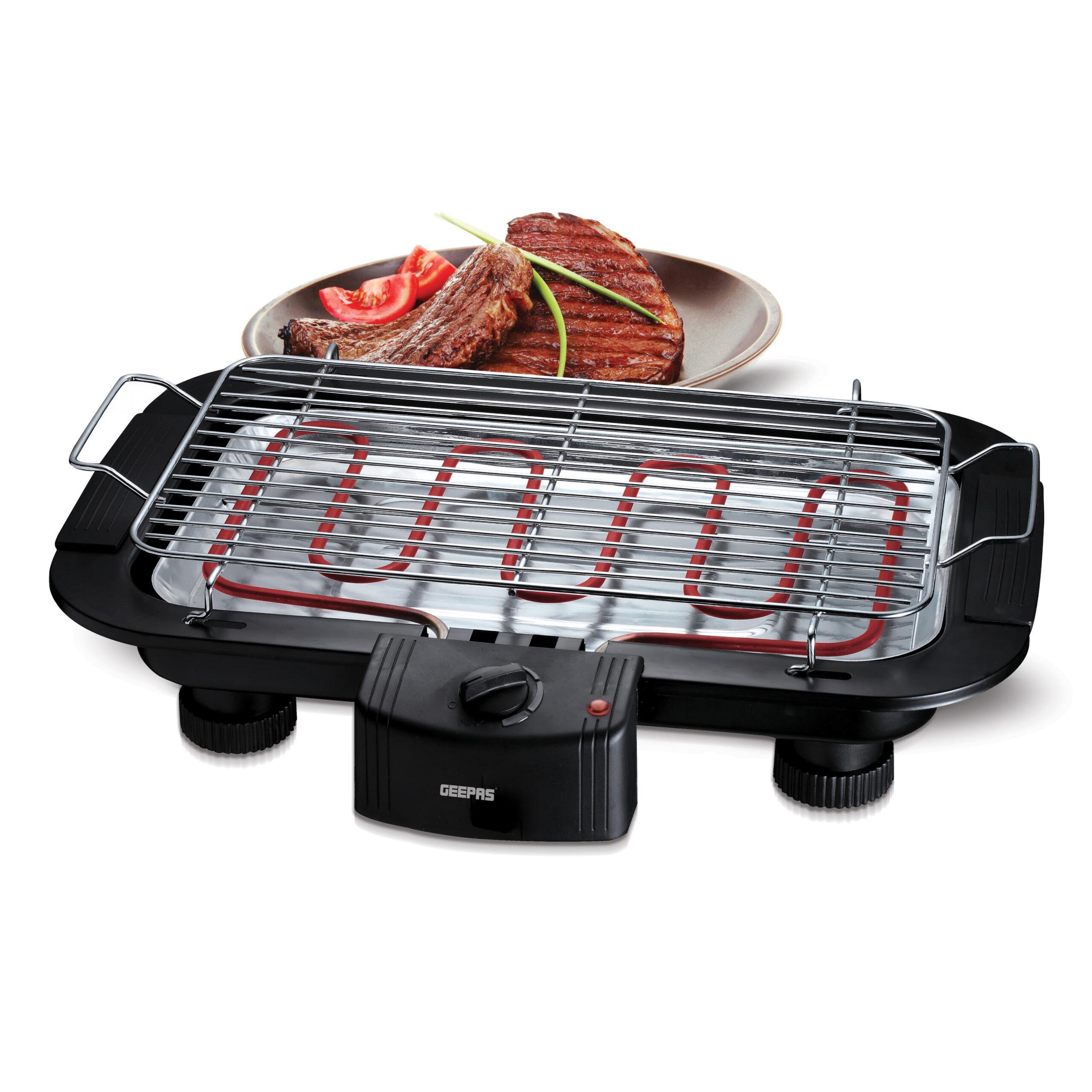 شواية كهربائية 2000 واط حماية من الحرارة الزائدة جيباس Geepas 2000 W Control With Overheat Protection   Electric Barbecue