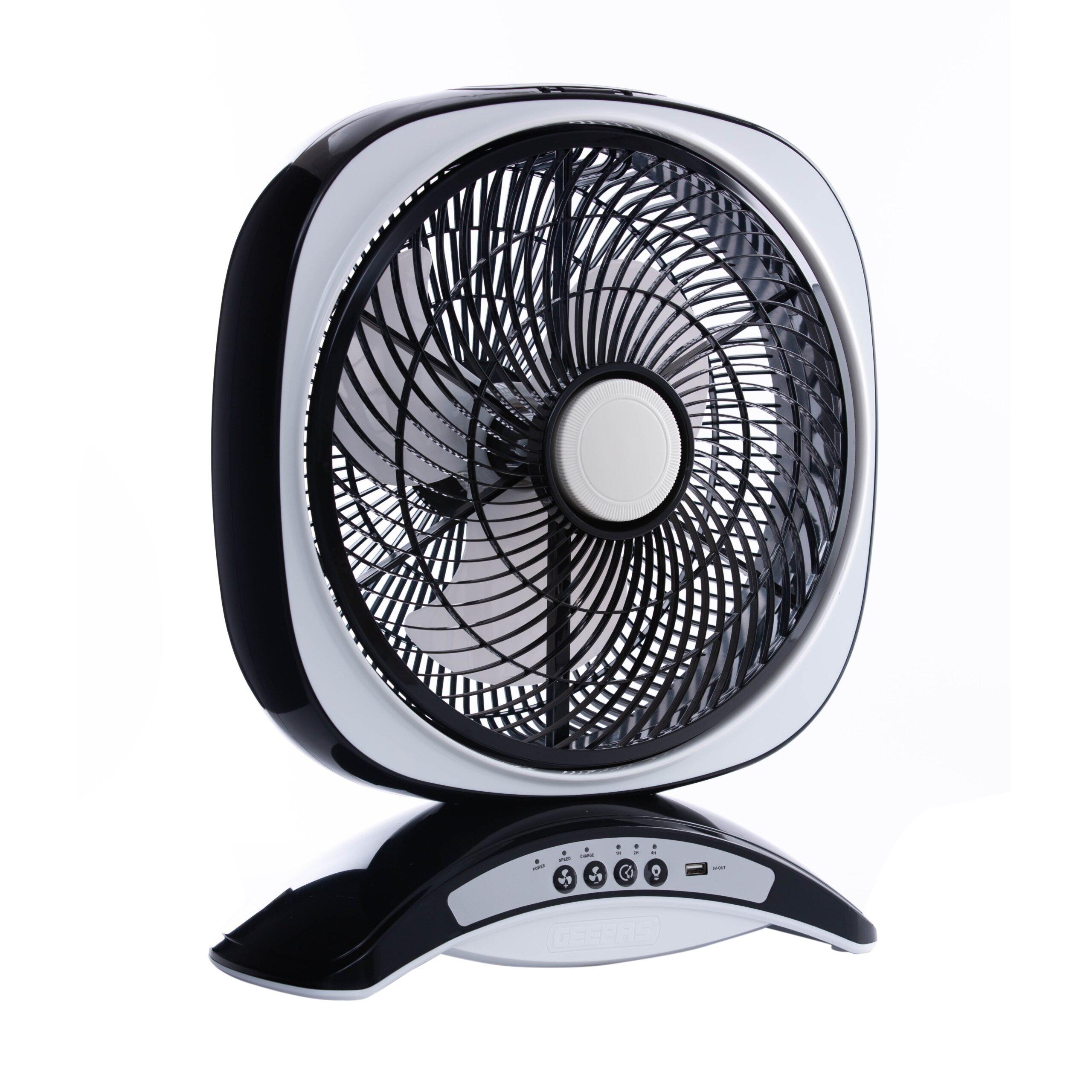 مروحة مكتب قابلة للشحن Geepas Rechargeable Fan with 20Pcs LED Light & 3-Speed - cG9zdDoxMzc3Mjg=