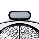 Geepas GF969-OR 14'' Rechargeable Fan - Personal Portable Fan with 20Pcs Bright LED Light & 3-Speed Electric USB Travel Fan for Office, Home and Travel Use - SW1hZ2U6MTM3NzMy