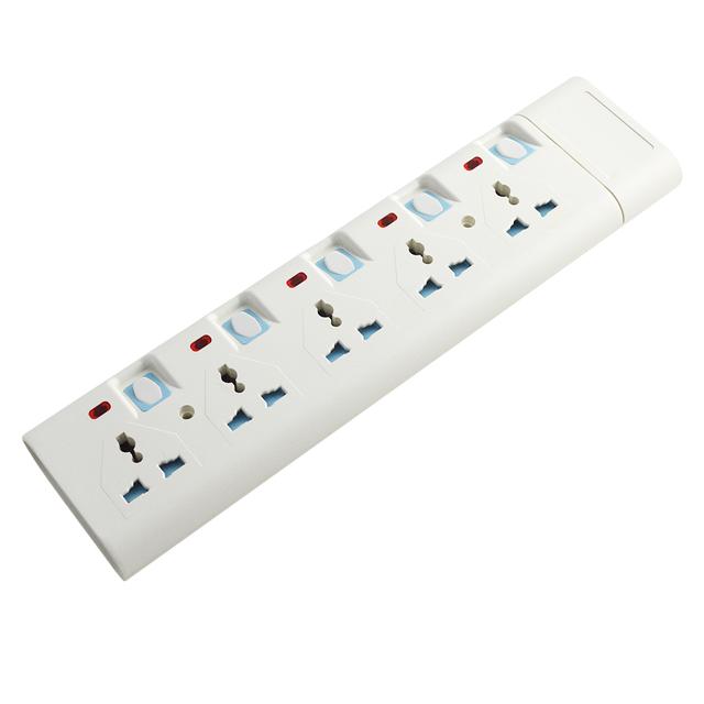 Geepas 5 Way Extension Socket 13A – 4 Power Switches with Led Indicators - Extra Long 3m Cord with Over Current Protected - Ideal for All Electronic Devices - SW1hZ2U6MTM2OTg0