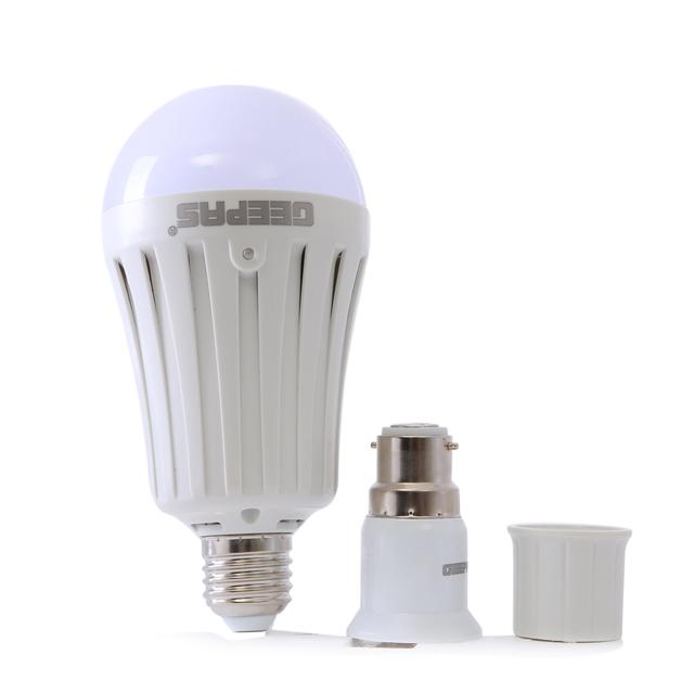 Geepas 6W Led Bulb - Energy Saving Auto AC/DC Operation Rechargeable Battery with Overcharge & Over-discharge Protection - Led indicator Light - Ideal Room, porch, Garden & Outdoor - 2 Years Warranty - SW1hZ2U6MTM3MTI1