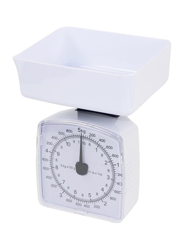 Geepas Portable highly Durable Kitchen Scale with 5Kg Maximum Capacity & Easy to Read Dial GKS46512 - SW1hZ2U6MTQwNzM4