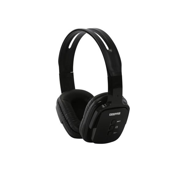 Geepas GHP4702 Wireless Bluetooth Headphones - Hands-Free Calling, Hi-Fi Mega Bass Stereo adjustable headband & Built-in Mic - Connect Smart Phone/Tablets/Laptop - SW1hZ2U6MTM5NDAy
