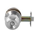 Geepas GHW65027 Stainless Steel Cylindrical Lock - Security Lock - 53 mm 304 Stainless Steel Knobs with Latch Bolt, Stricker & Screws with Keyless Operation - SW1hZ2U6MTM5NzA3