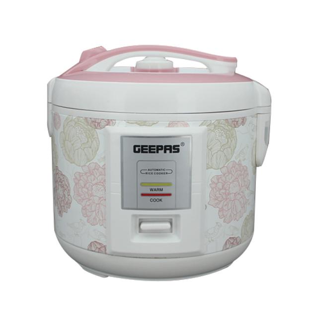 Geepas 1.5 L Electric Rice Cooker 500W - Non-Stick Inner Pot -Cook/Steam/Keep Warm - Make Rice & Steam Healthy Food & Vegetables - 2 Years Warranty - SW1hZ2U6MTQyODE5