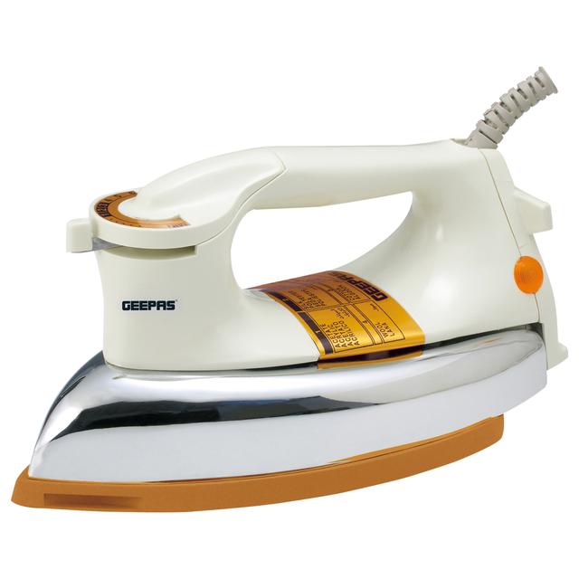 Geepas GDI2771 1200W Automatic Dry Iron - Automatic Dry Iron - Durable Teflon Plated Sole Plate- Auto Shut Off, Temperature Setting Dial - SW1hZ2U6MTM2NDEw