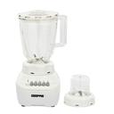 Geepas GSB5409 250W 2 in 1 Blender - Stainless Steel Blades, 4 Speed Control with Pulse - Over Heat Protection- Ice Crusher, Chopper, Coffee Grinder & More - SW1hZ2U6MTQzMzc3