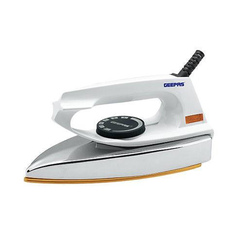 Geepas GDI7729 1200W Automatic Dry Iron - 60 Micron Teflon Sole Plated, Big fabric guide & Pilot Indicator -Overheat Protection - 2 Years Warranty - SW1hZ2U6MTM2NDQ2