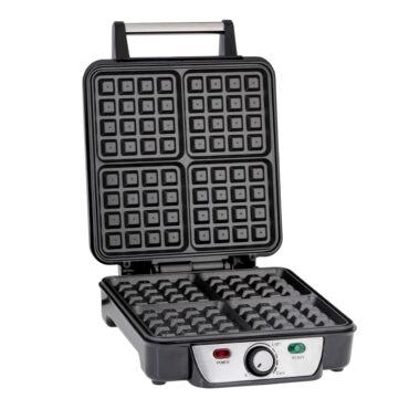 جهاز الوافل 4 قطع 1100 واط مقاوم للإلتصاق جيباس Geepas Waffle Maker - 1}