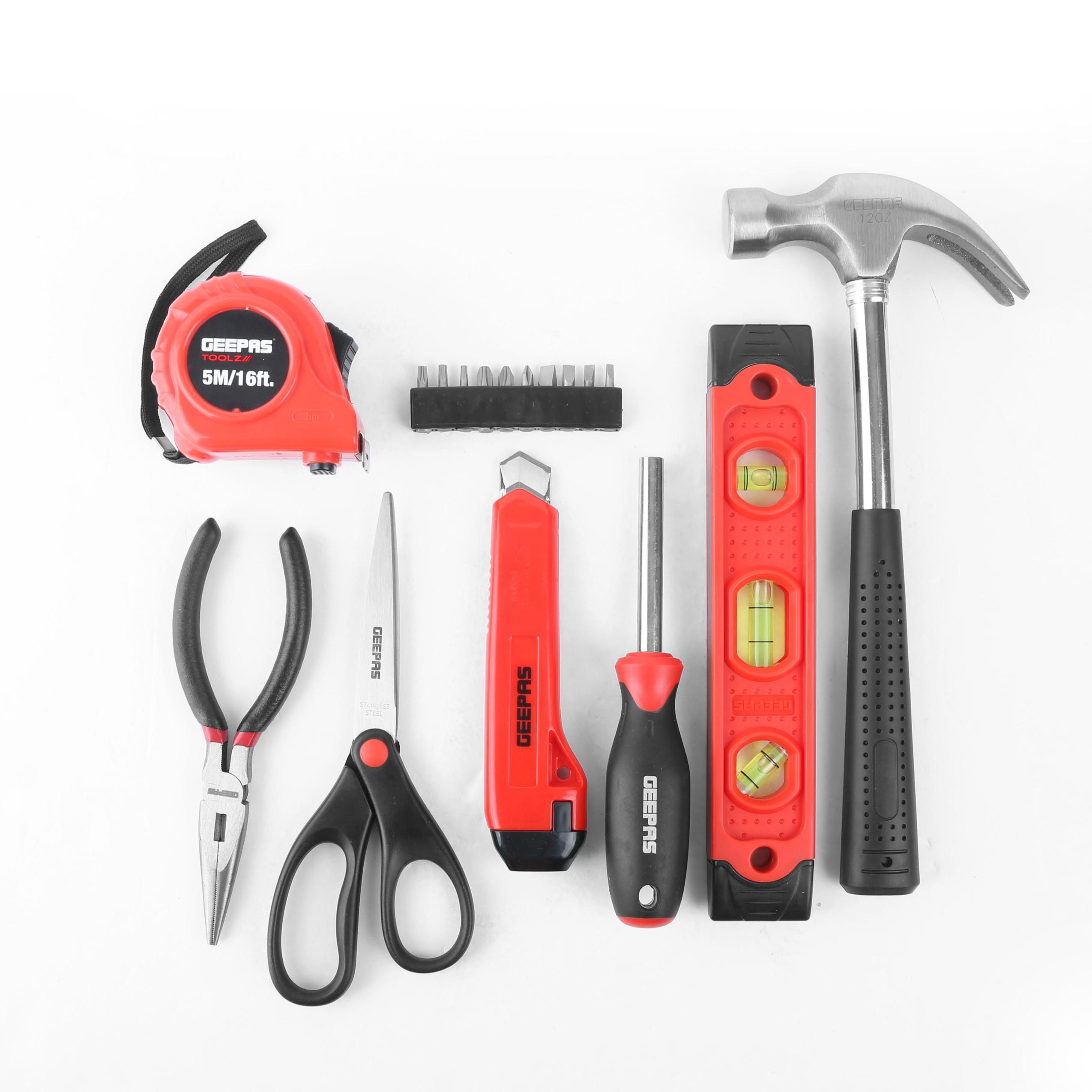 مجموعة الأدوات المهنية Geepas 17Pc Mini Tool Kit - General Household Hand Tool Kit