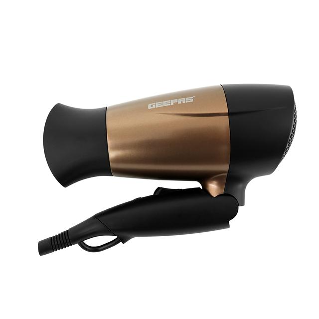 Geepas 1600w Mini Hair Dryer With Foldable Handle 2-Speed & 2 Temperature Settings Cool Shot Function -Ideal For All Types Of Hairs 2 Years Warranty - SW1hZ2U6MTM4NzI3